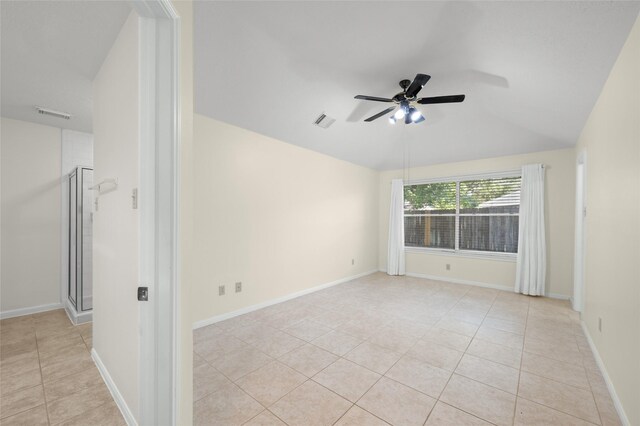 17402 Eastwood Cir, Houston, TX 77095 - unfurnished room featuring light tile patterned floors, a ceiling fan, and baseboards
