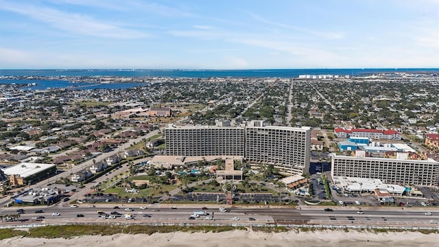 5220 Seawall Blvd Unit 738D, Galveston, TX 77551 - drone / aerial view featuring a water view