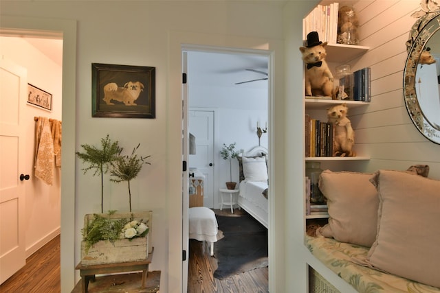 hall featuring hardwood / wood-style flooring