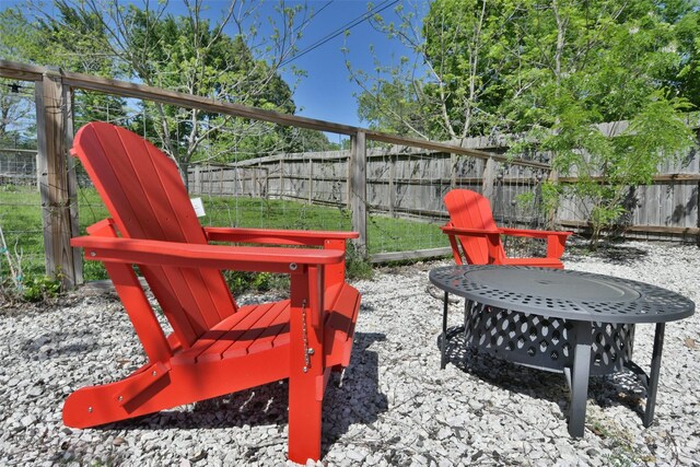 exterior space with a fenced backyard