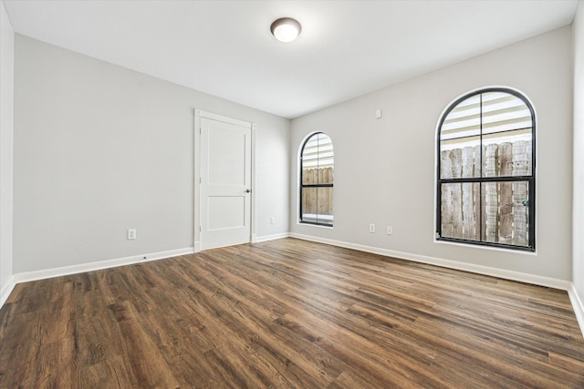 5308 Larkin St Unit B, Houston, TX 77007 - spare room featuring dark wood finished floors and baseboards
