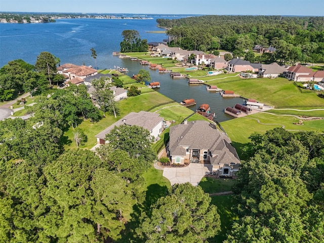 18762 Grand Harbor Pt, Montgomery, TX 77356 - aerial view of property's location featuring a nearby body of water and nearby suburban area
