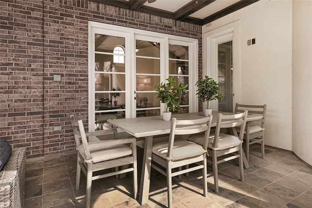 2419 Briarhurst Dr, Houston, TX 77057 - view of patio with outdoor dining area and french doors