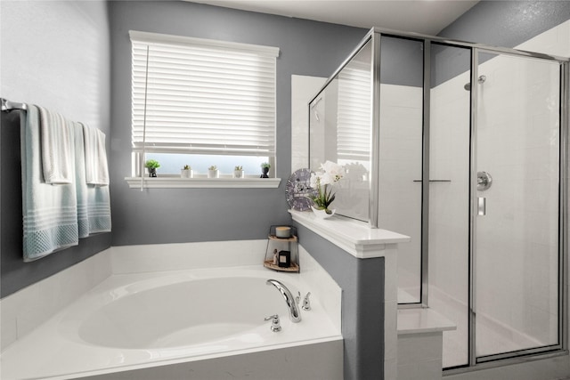 17010 Bainham Forest Trl, Hockley, TX 77447 - full bathroom with a bath and a shower stall