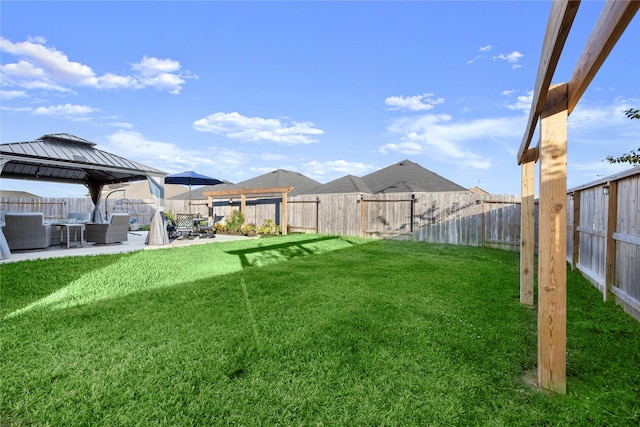 17010 Bainham Forest Trl, Hockley, TX 77447 - view of yard with a gazebo and a patio