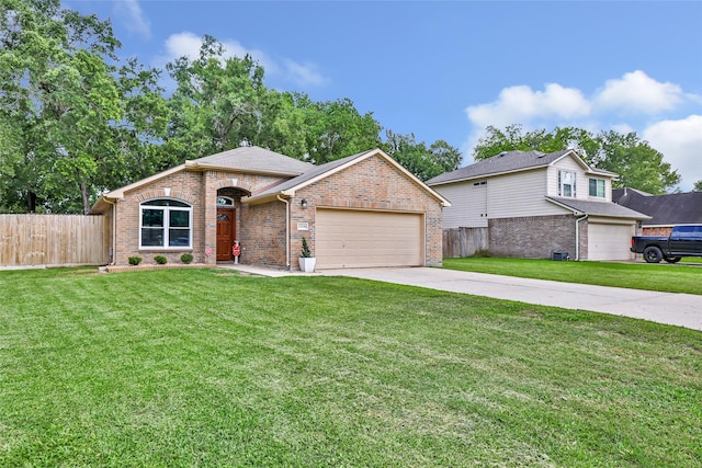 17110 Cutter Way, Crosby, TX 77532 - traditional-style home with brick siding, driveway, and an attached garage