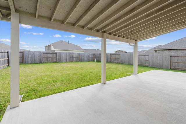 view of patio with a fenced backyard