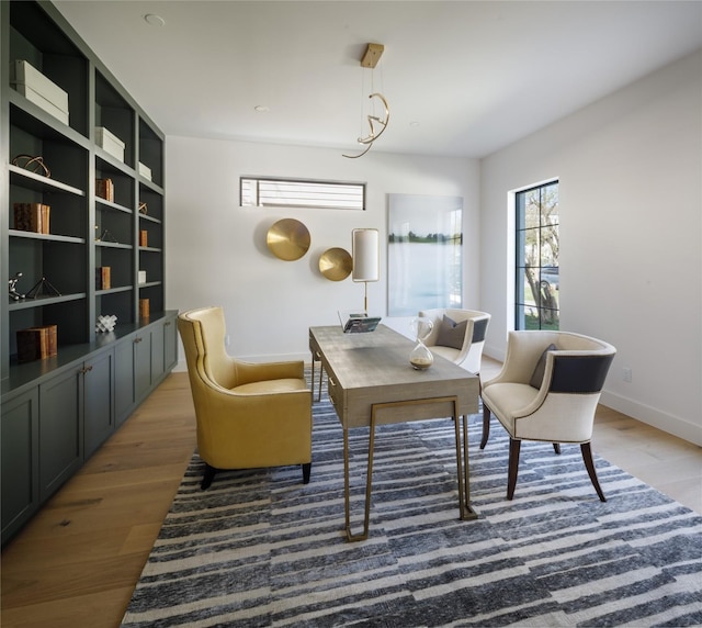 2239 Colquitt St, Houston, TX 77098 - office featuring baseboards and light wood-style flooring