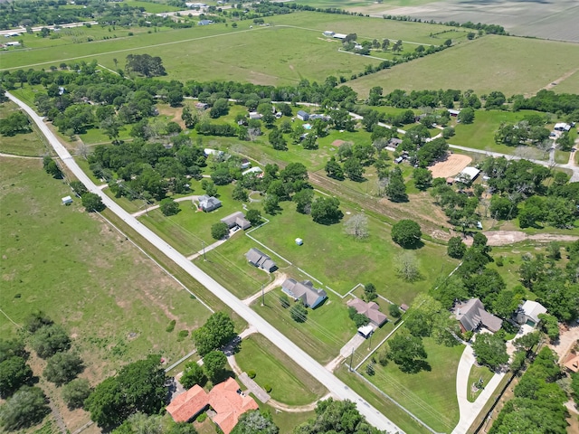 bird's eye view with a rural view