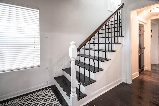 2817 Southmore Blvd, Houston, TX 77004 - stairway featuring wood finished floors and baseboards