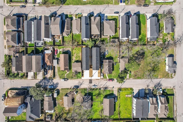aerial view with a residential view