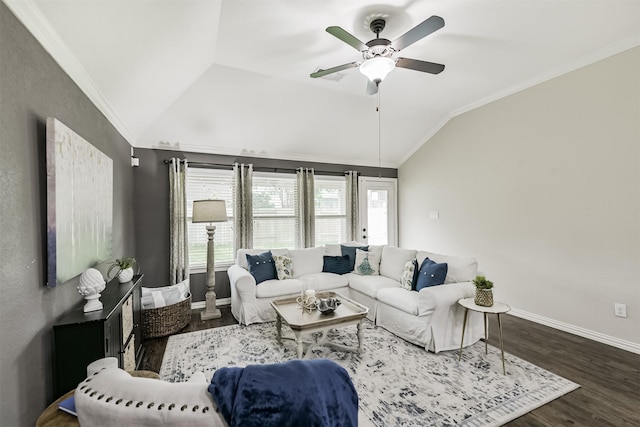3754 Paladera Place Ct, Spring, TX 77386 - living area with lofted ceiling, baseboards, and a healthy amount of sunlight