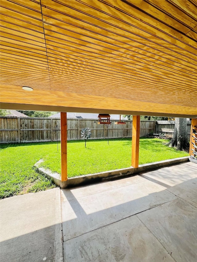 16339 Peach Orchard Dr, Humble, TX 77396 - view of patio / terrace with a fenced backyard