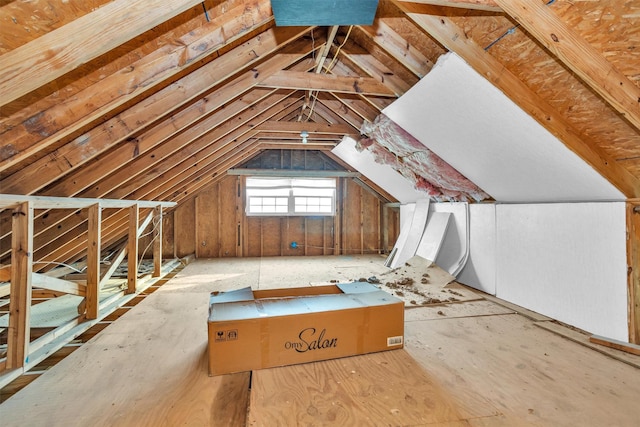 view of attic
