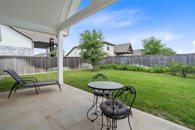 view of patio / terrace with a fenced backyard