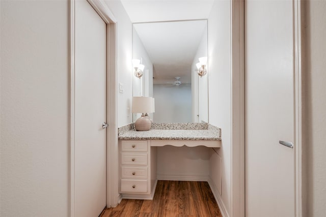 bathroom featuring wood finished floors