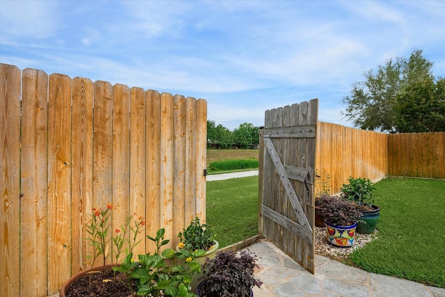 exterior space with fence
