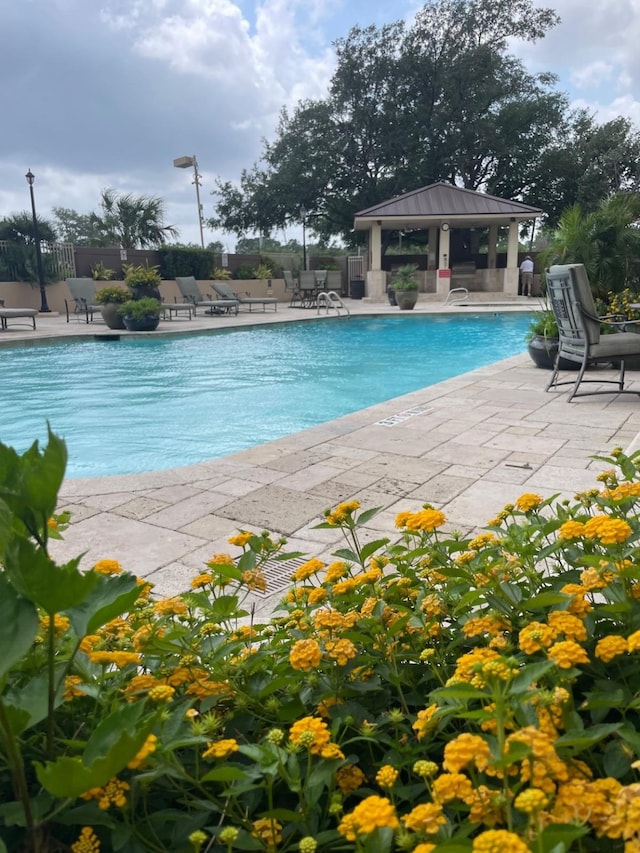 3525 Sage Rd Unit 1204, Houston, TX 77056 - community pool featuring fence, a patio area, and a gazebo
