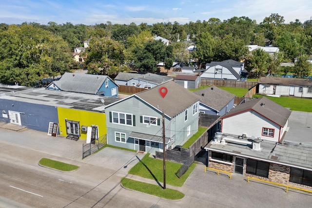 drone / aerial view featuring a residential view