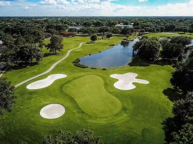 24543 Carlton Springs Ln, Katy, TX 77494 - bird's eye view of a nearby body of water and a local golf course