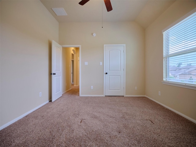 21315 Whistle Wood Dr, Richmond, TX 77406 - spare room with light colored carpet, baseboards, and a ceiling fan