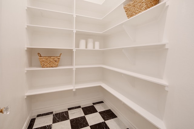 view of storage area