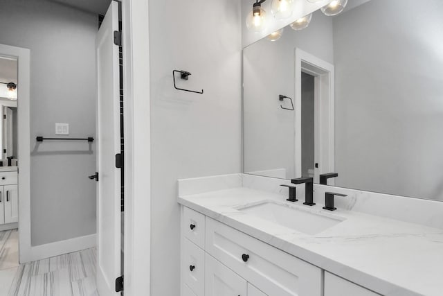 6817 Peerless St, Houston, TX 77021 - bathroom featuring marble finish floor and vanity