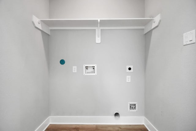 6817 Peerless St, Houston, TX 77021 - laundry area with electric dryer hookup, hookup for a washing machine, laundry area, and baseboards