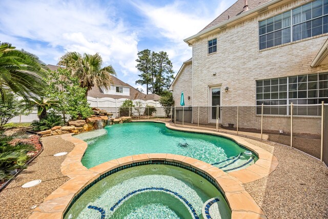 13602 Copeland Oaks Blvd, Cypress, TX 77429 - view of pool featuring a pool with connected hot tub