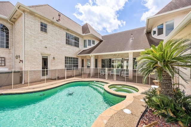 13602 Copeland Oaks Blvd, Cypress, TX 77429 - view of swimming pool featuring a patio and a pool with connected hot tub