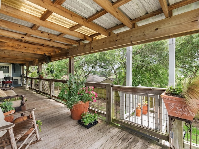 view of wooden deck