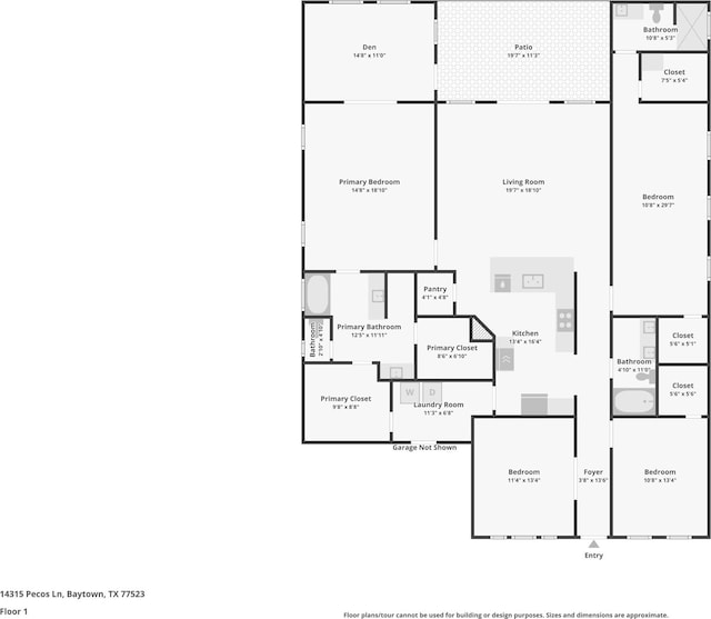 14315 Pecos Ln, Baytown, TX 77523 - room layout