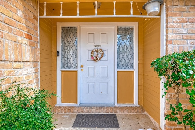 view of exterior entry