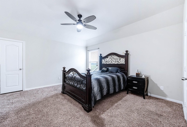 3901 Penny Ln, Deer Park, TX 77536 - bedroom with carpet flooring, baseboards, and a ceiling fan