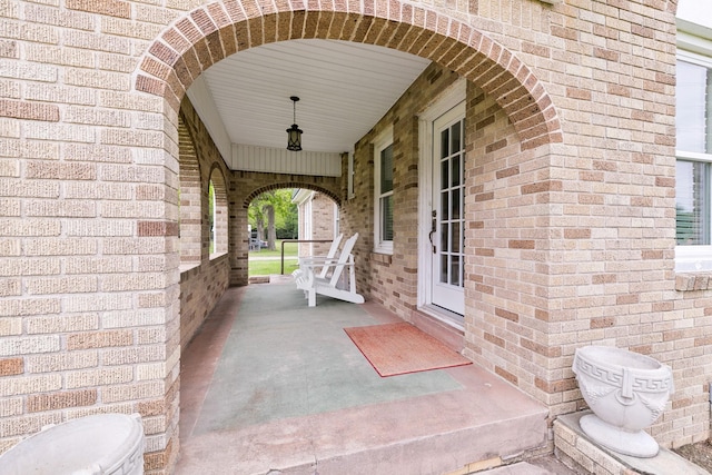 view of patio / terrace with a porch