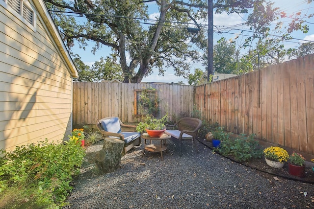 view of patio / terrace with a fenced backyard