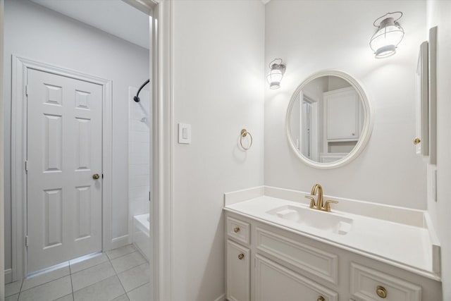 14 Tredington St, Sugar Land, TX 77479 - full bath with tile patterned floors, vanity, and shower / bathtub combination