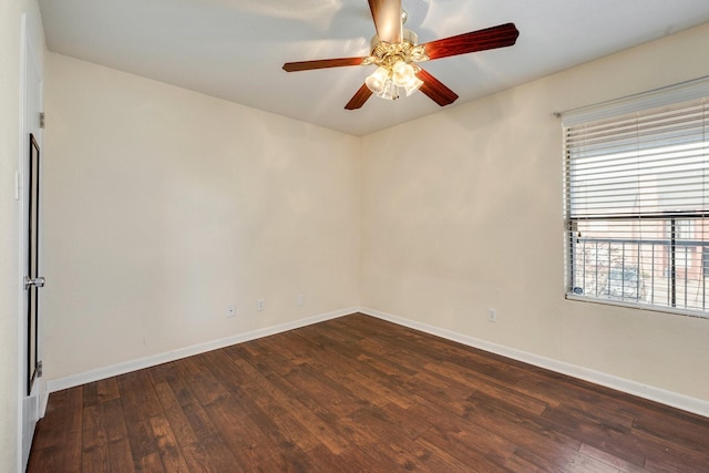 904 University Oaks Blvd Unit 92, College Station, TX 77840 - unfurnished room with dark wood finished floors, ceiling fan, and plenty of natural light