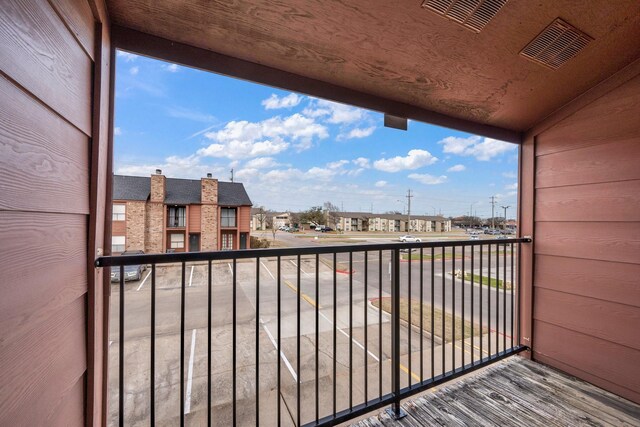 904 University Oaks Blvd Unit 92, College Station, TX 77840 - balcony with visible vents and a residential view