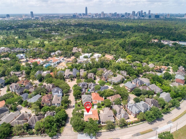 bird's eye view with a residential view and a view of city