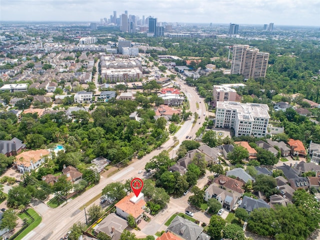 bird's eye view featuring a city view