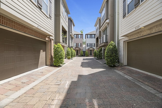 view of street featuring a residential view