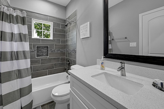 4903 Mallow St Unit Ab, Houston, TX 77033 - full bath featuring shower / bath combo, vanity, and toilet