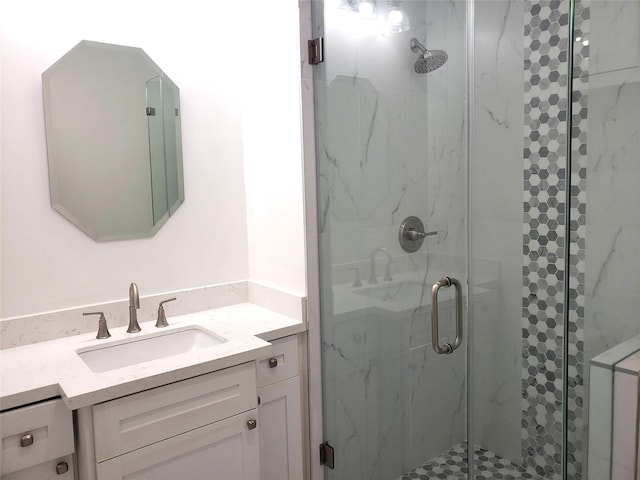 1217 Edwards St, Houston, TX 77007 - bathroom with a shower stall and vanity