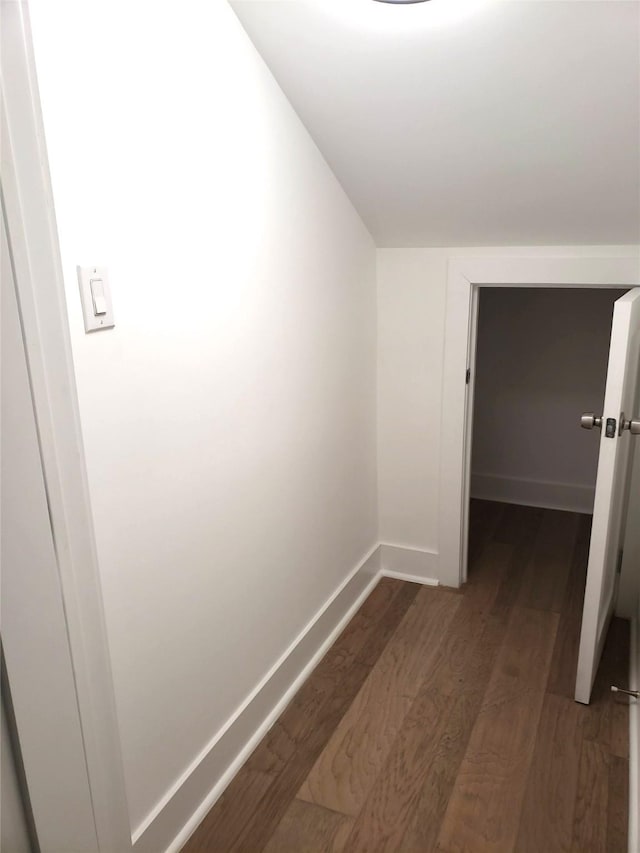 1217 Edwards St, Houston, TX 77007 - corridor with dark wood finished floors and baseboards