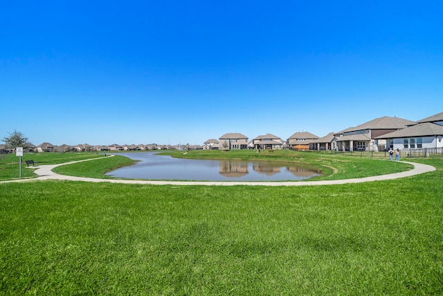 32610 Dew Crest St, Brookshire, TX 77423 - view of property's community with a residential view, a lawn, and a water view