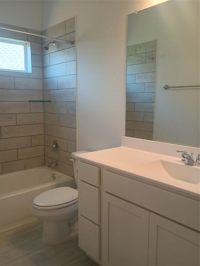 12367 Sterling Oak, Humble, TX 77044 - bathroom with vanity, toilet, and shower / bath combination