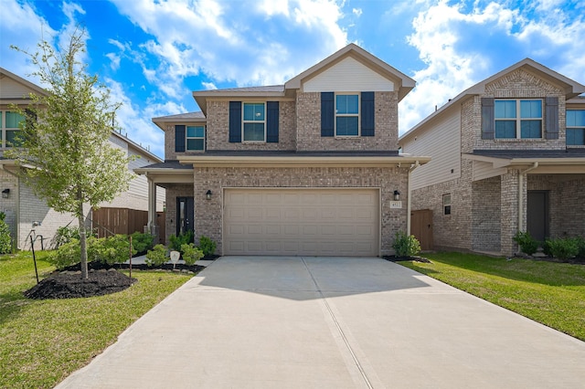 452 Long Beach Bay Dr, Katy, TX 77493 - view of front of property with concrete driveway, an attached garage, and brick siding