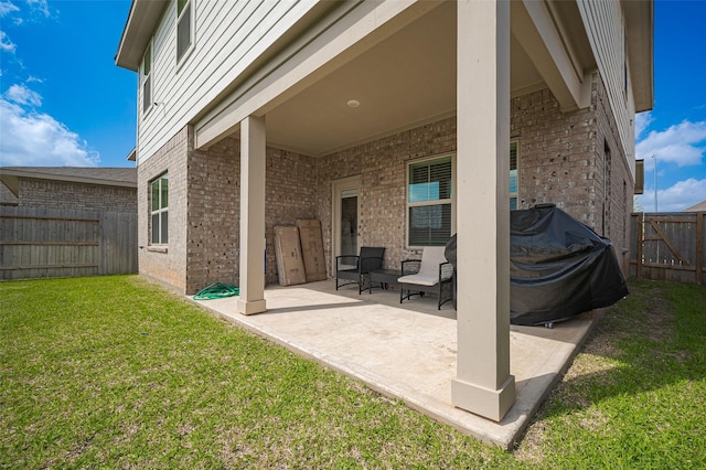 452 Long Beach Bay Dr, Katy, TX 77493 - fenced backyard with a patio