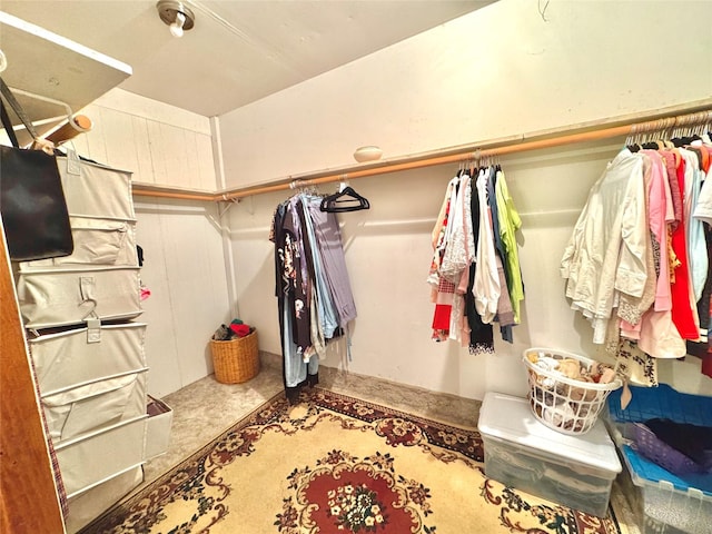 view of walk in closet